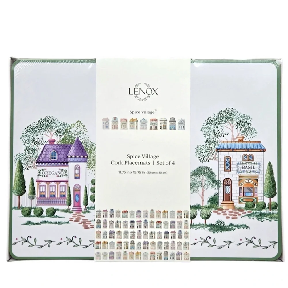 Rare Lenox Spice Village placemats set of 4